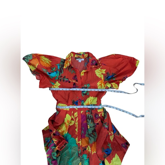 Christopher John Rogers X Target Maxi Floral Puff Sleeve Shirtdress Size 0 - Picture 11 of 12